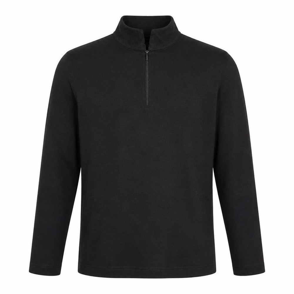 Armani Collezioni 1/4 Zip Sweater Mens L Black Wool Silk Angora Quiet Luxury